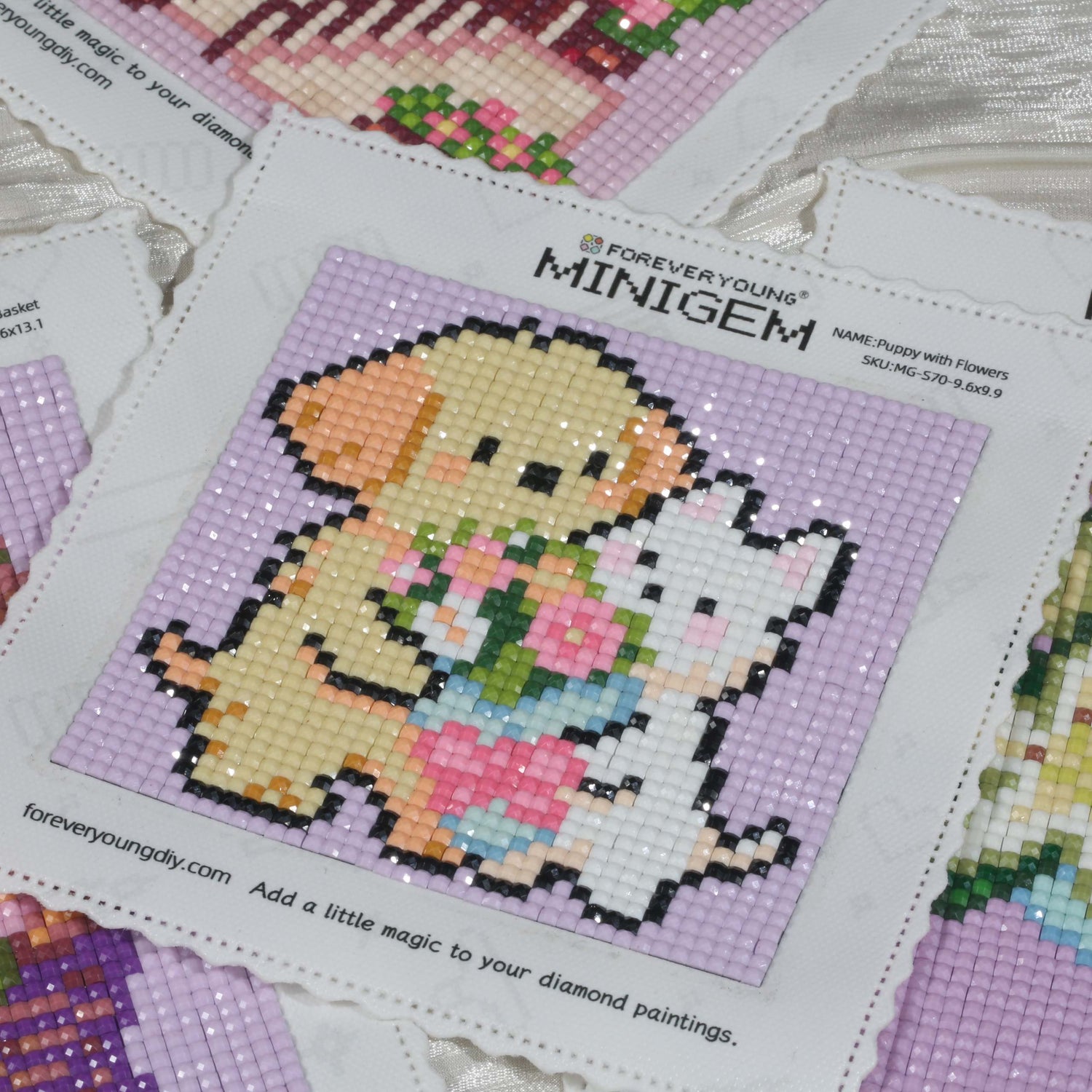 Minigem® :Puppy with Flowers