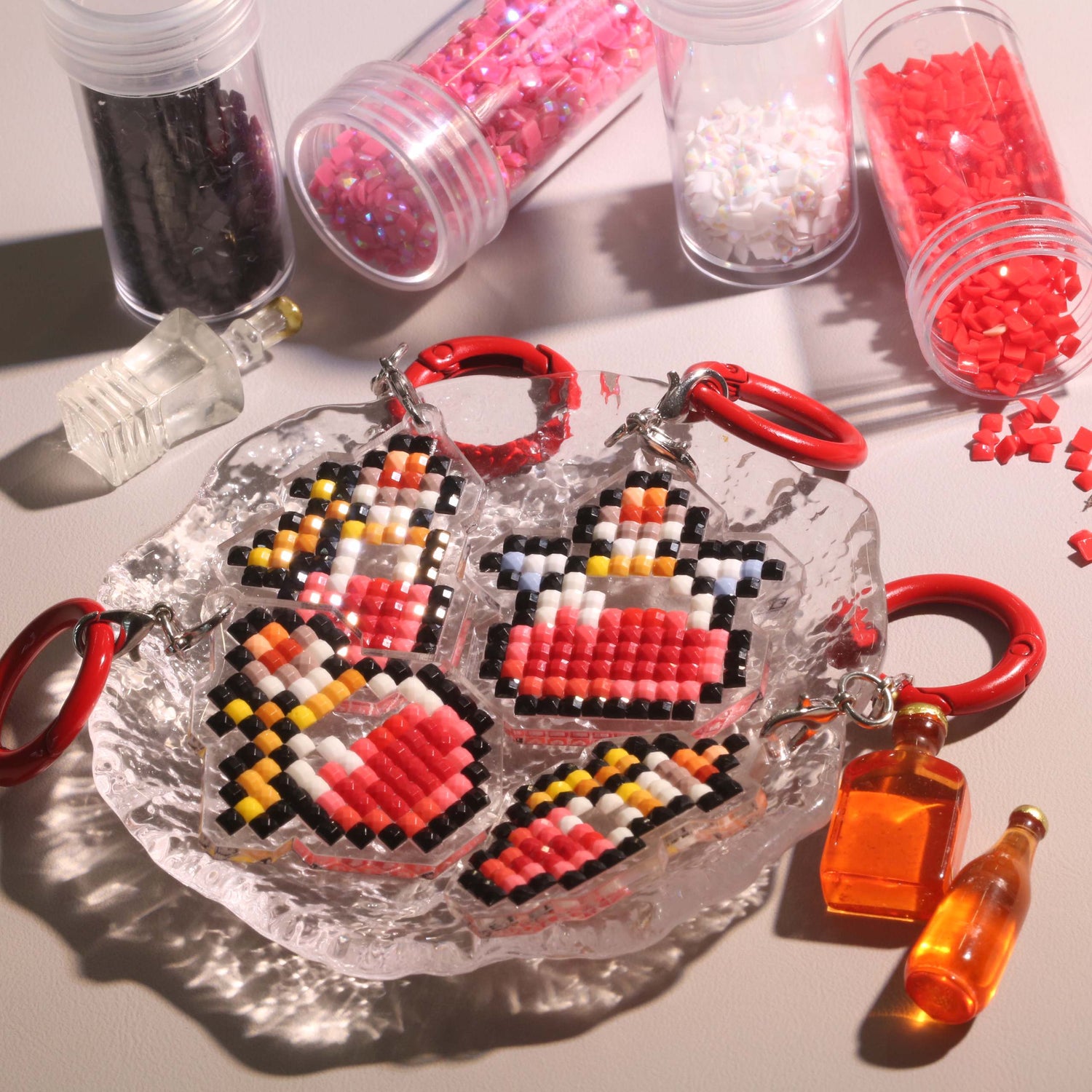 Mini Potion Acrylic Diamond Painting Keychain