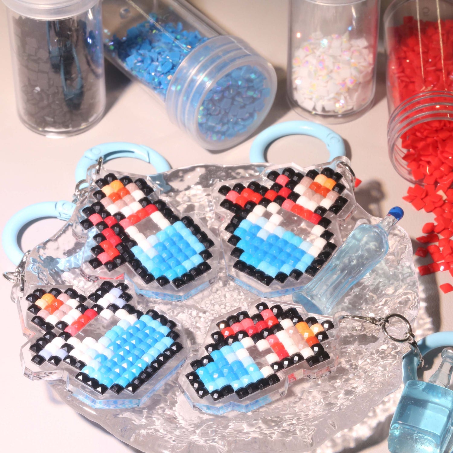 Mini Potion Acrylic Diamond Painting Keychain