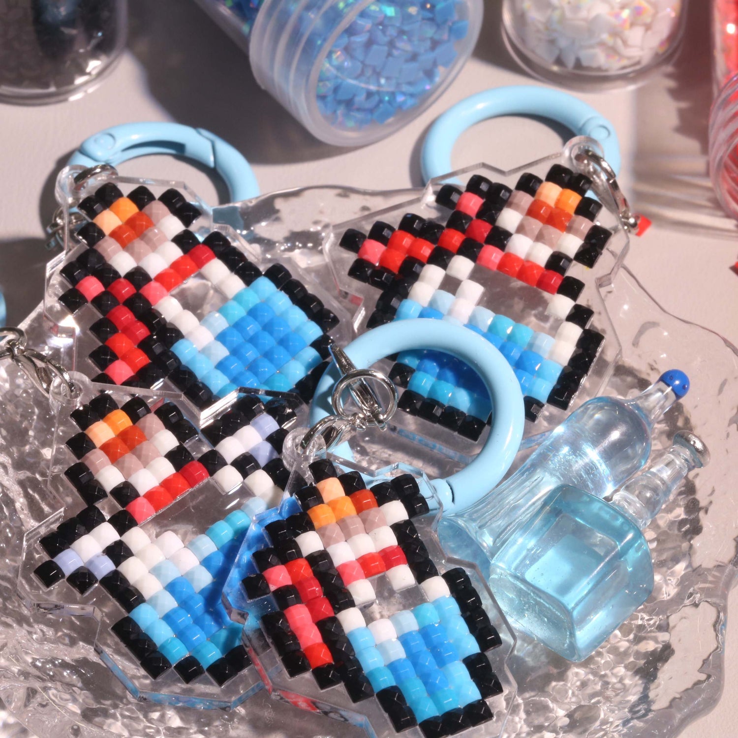 Mini Potion Acrylic Diamond Painting Keychain