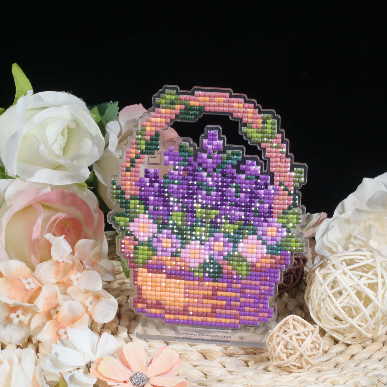 Lavender Basket Acrylic Diamond Painting Stand