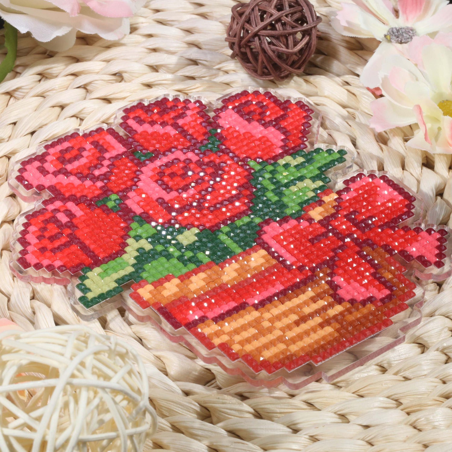 Rose Basket Acrylic Diamond Painting Stand