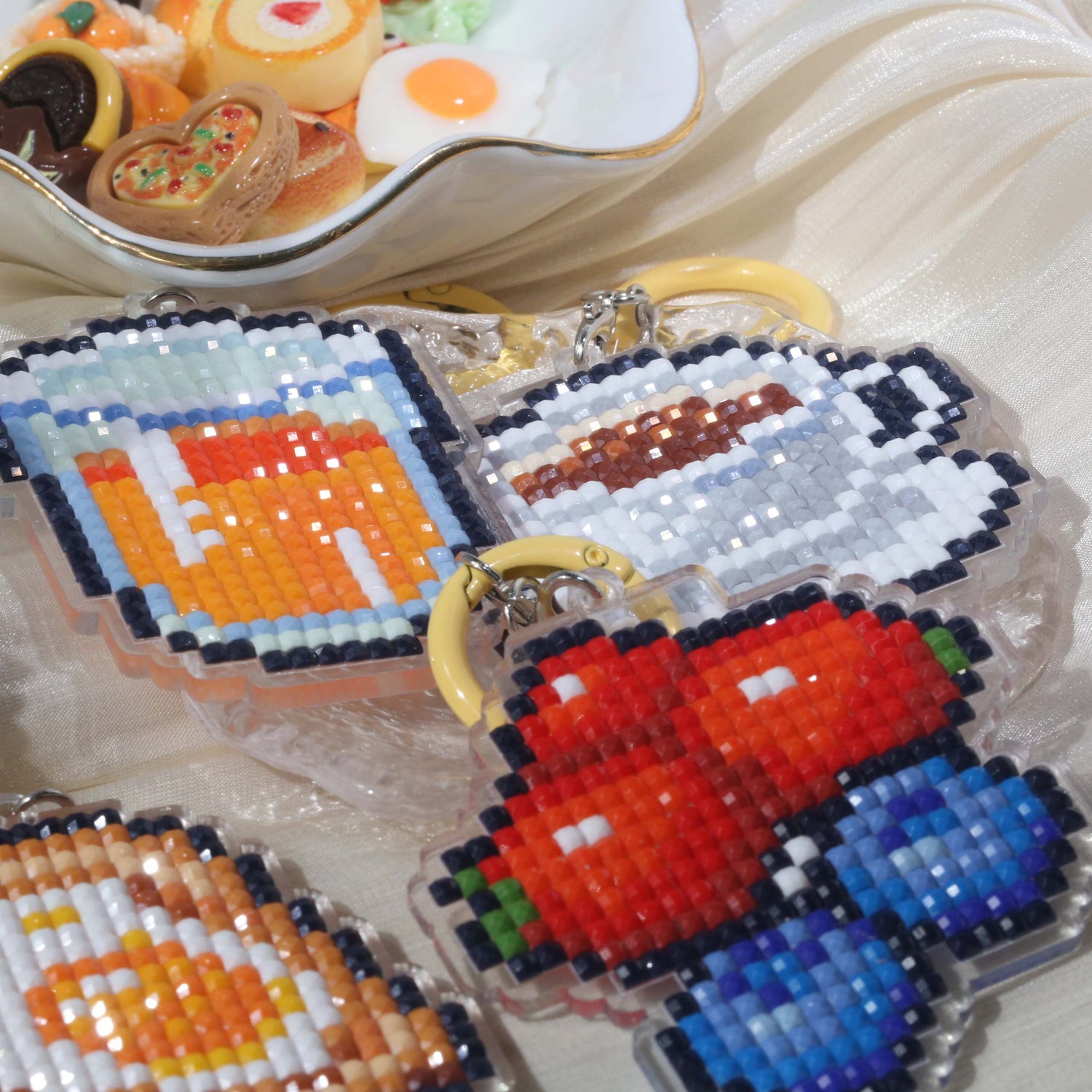 Delicious Breakfast Acrylic Diamond Painting Keychain