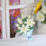 Lily of the Valley Bouquet Acrylic Diamond Art Display Stand