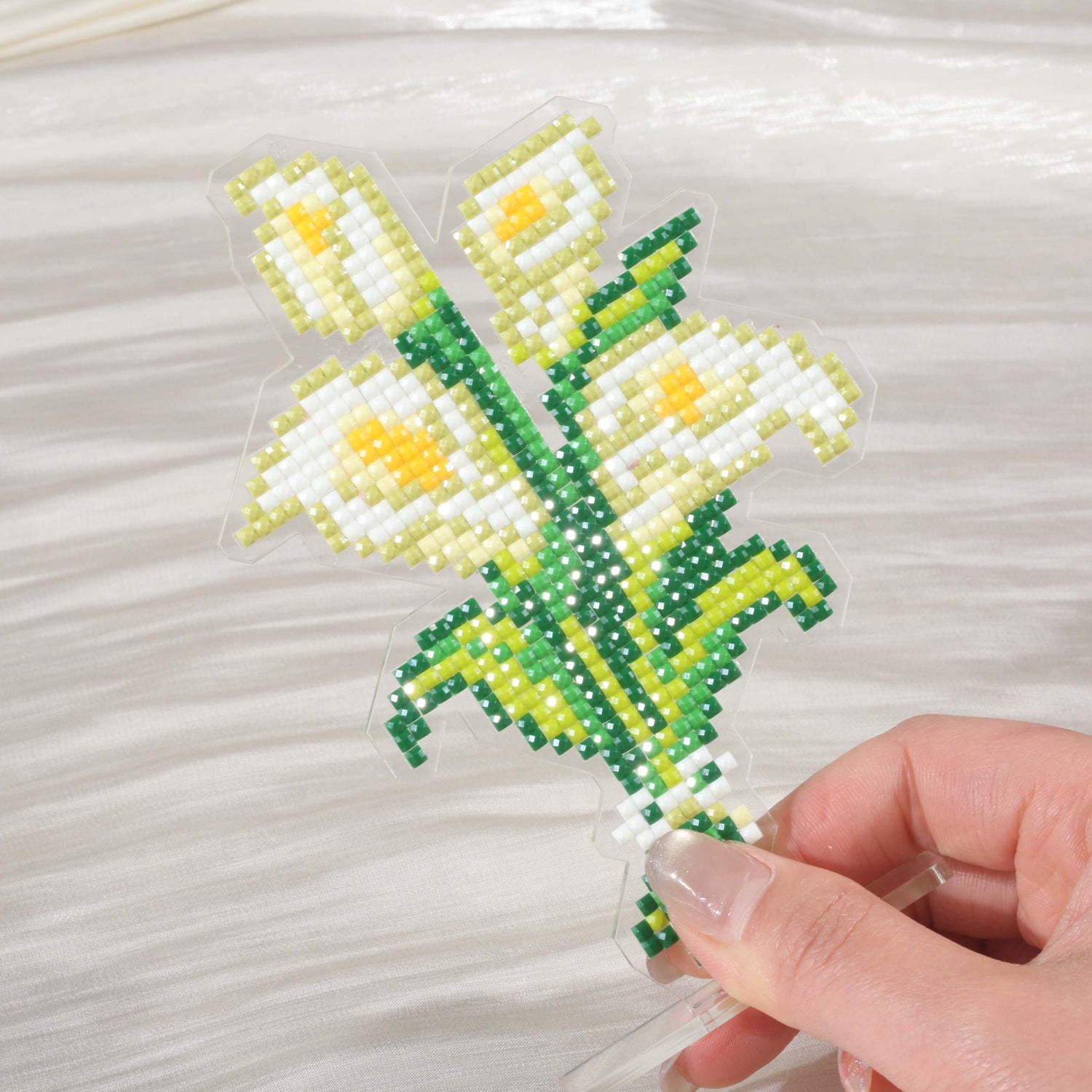 Calla Lily Bouquet Acrylic Diamond Art Display Stand