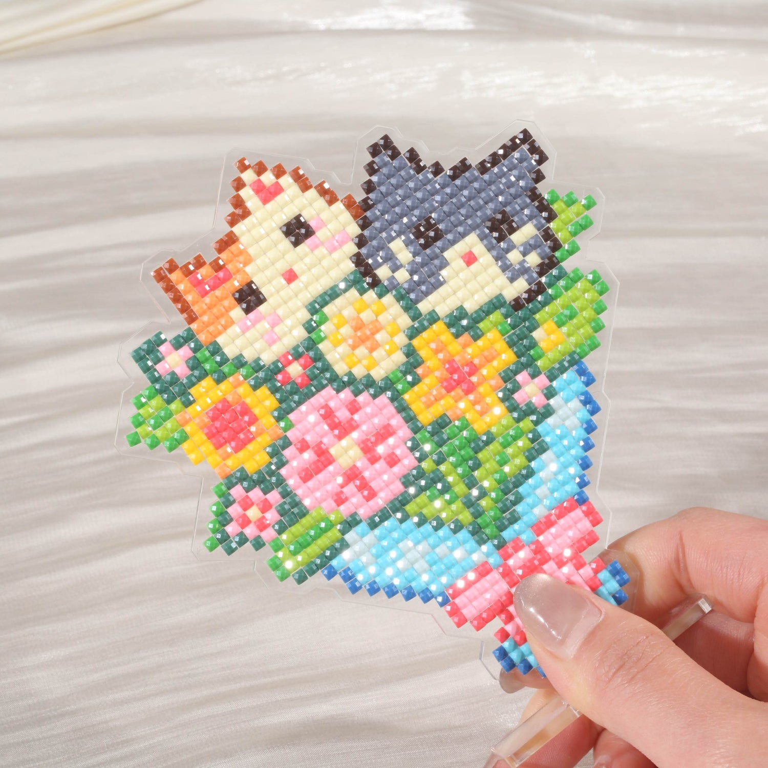 Cat Bouquet Acrylic Diamond Art Display Stand