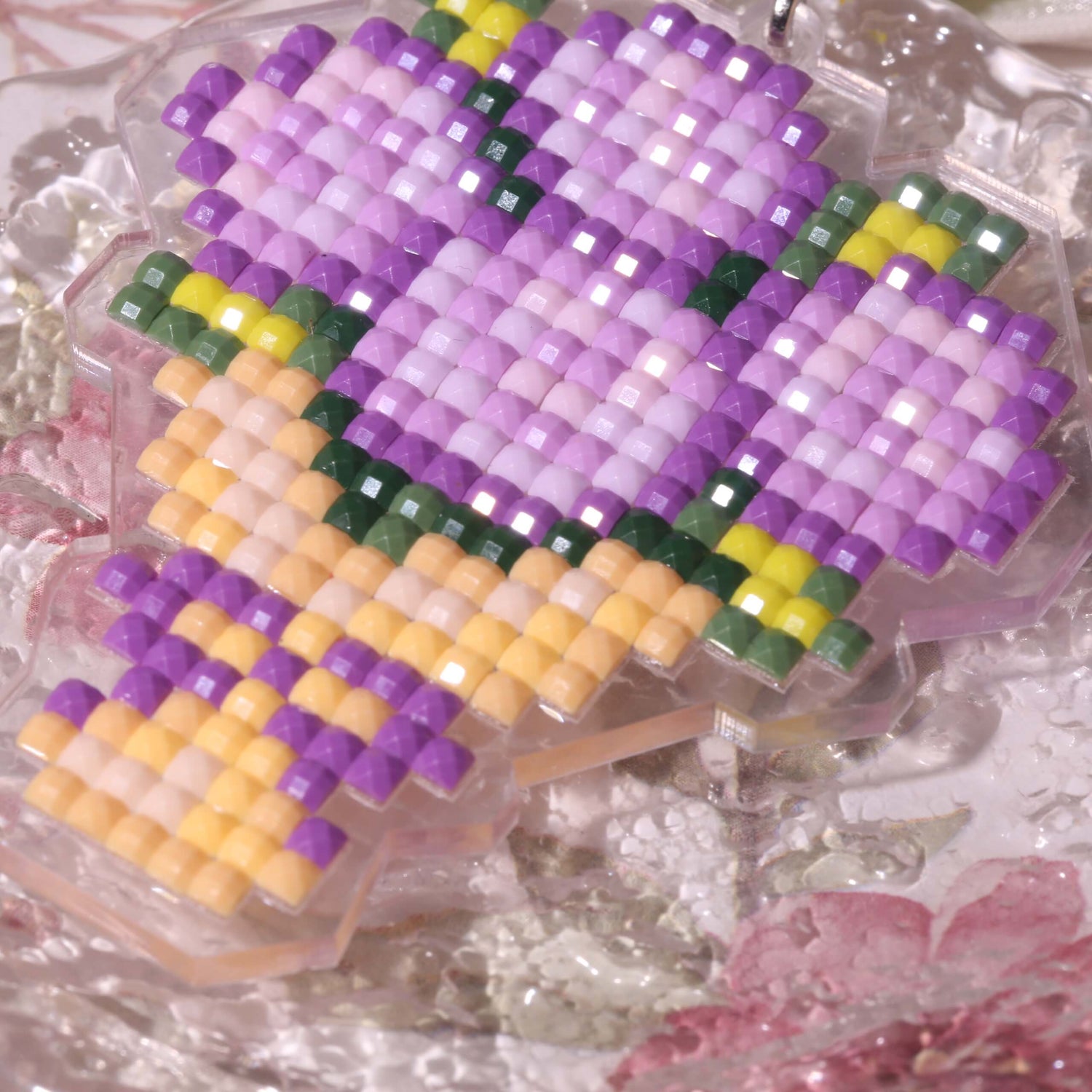 Colorful Bouquet Acrylic Diamond Painting Keychain