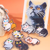 LumiGem Cute Cat DIY Acrylic Diamond Painting Keychain