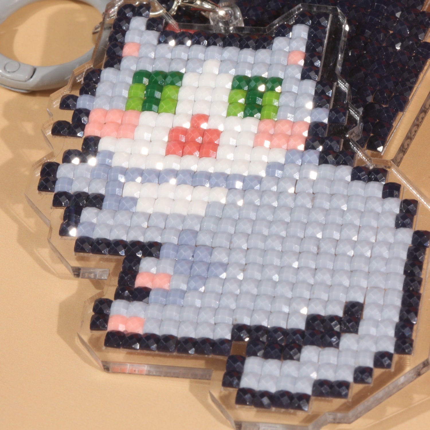 LumiGem Cute Cat DIY Acrylic Diamond Painting Keychain