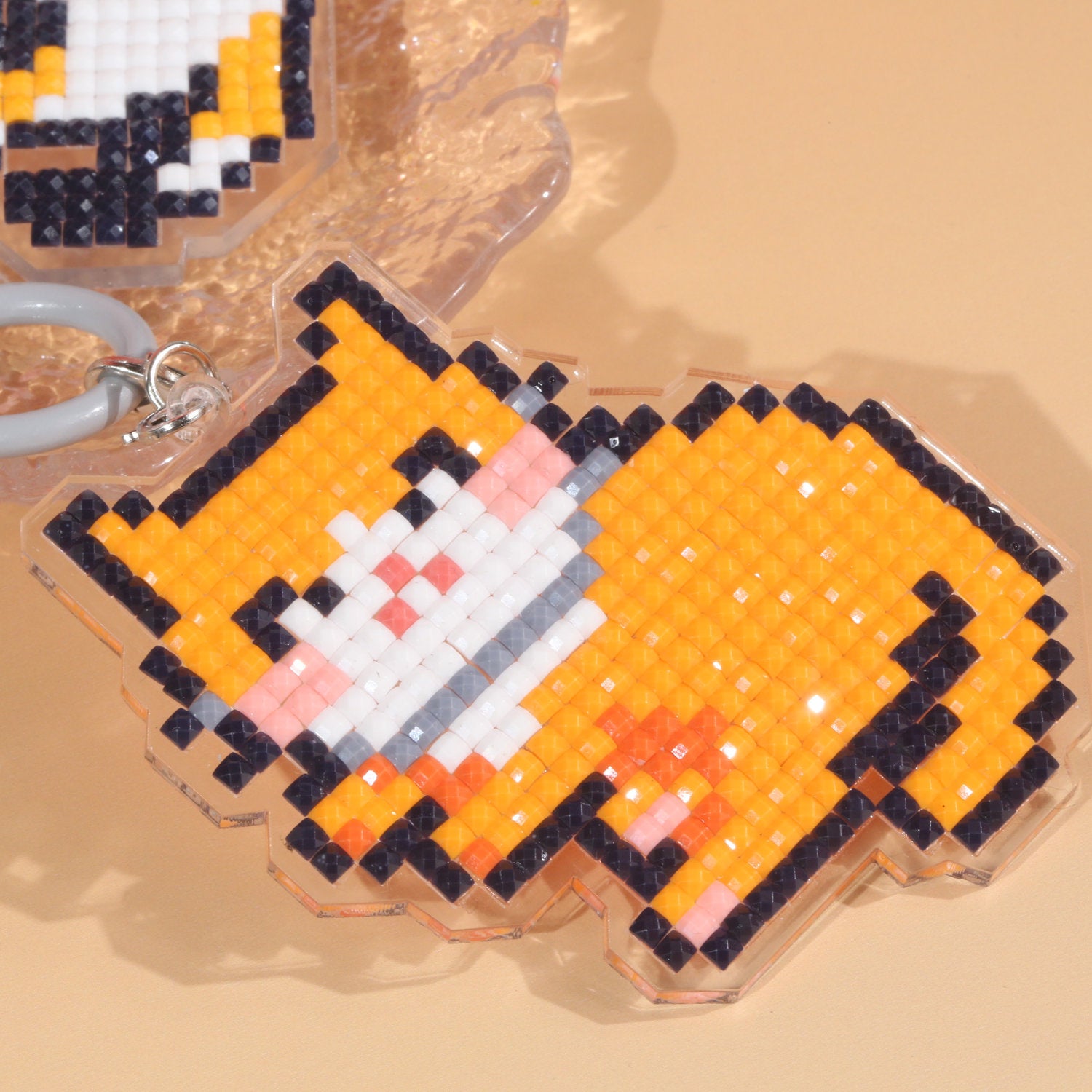 LumiGem Cute Cat DIY Acrylic Diamond Painting Keychain