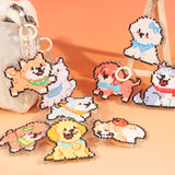 LumiGem Playful Dog DIY Acrylic Diamond Painting Keychain