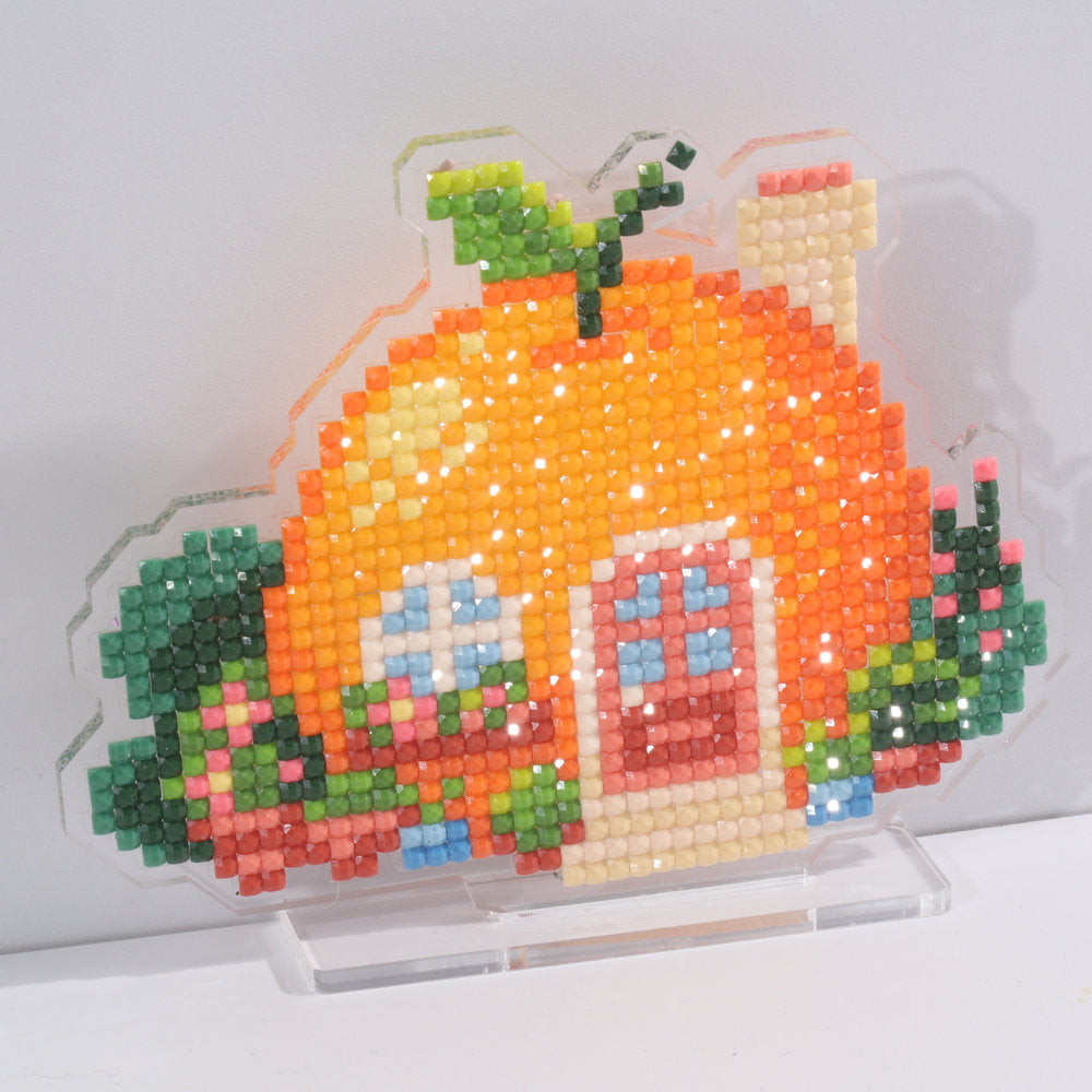 LumiGem Orange House Diamond Painting Stand