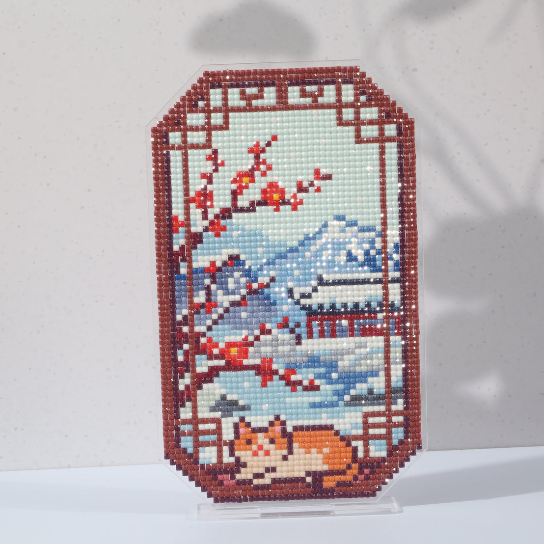 LumiGem Snowy Cat Reflection Diamond Painting Stand