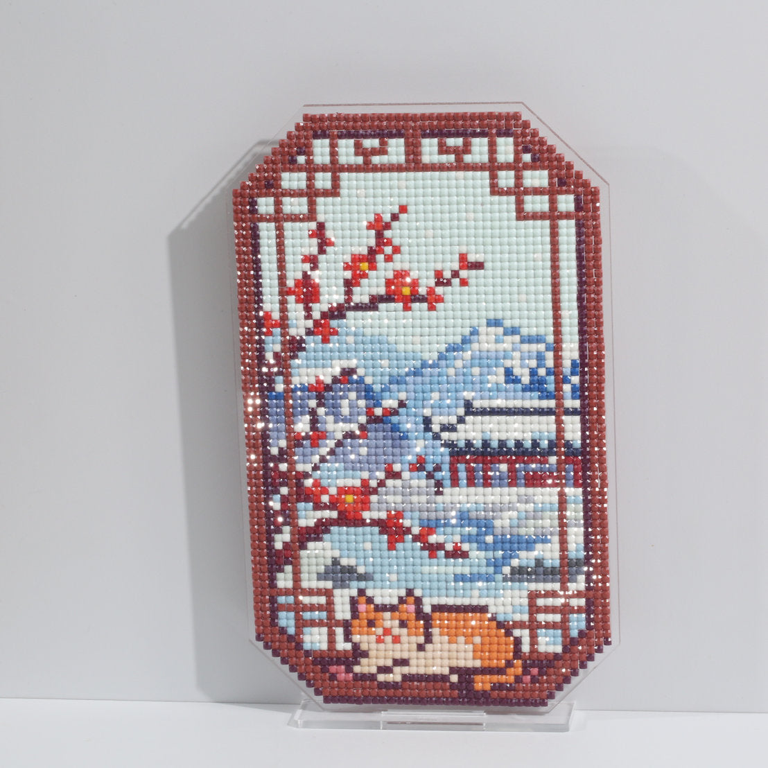 LumiGem Snowy Cat Reflection Diamond Painting Stand