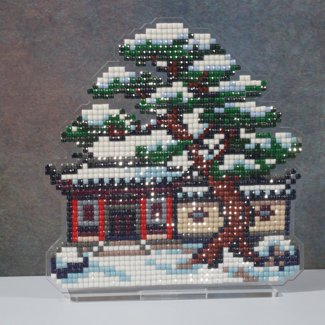 LumiGem Pine & Snow Cottage Diamond Painting Stand