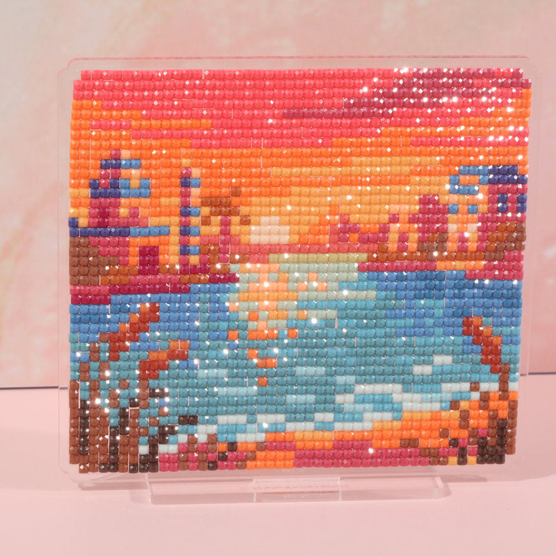 LumiGem Twilight on the Nile in Ancient Egypt Diamond Painting Stand