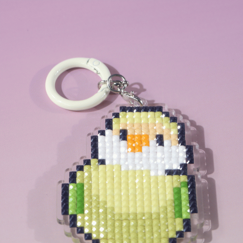 Lumigem Mini Bird Keychain Diamond Art Kit – Cute DIY Crystal Craft Accessory