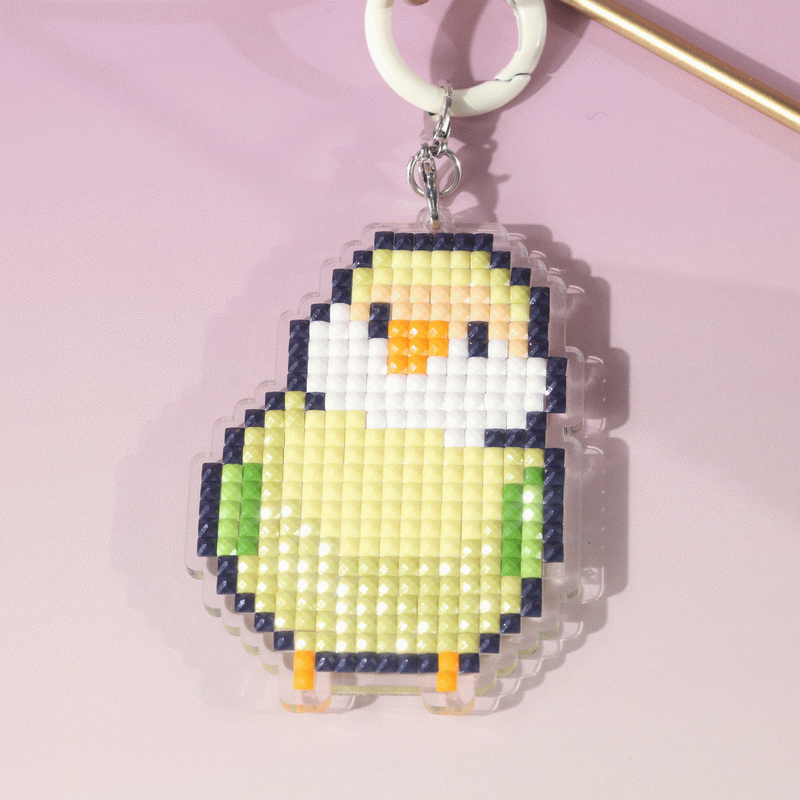 Lumigem Mini Bird Keychain Diamond Art Kit – Cute DIY Crystal Craft Accessory