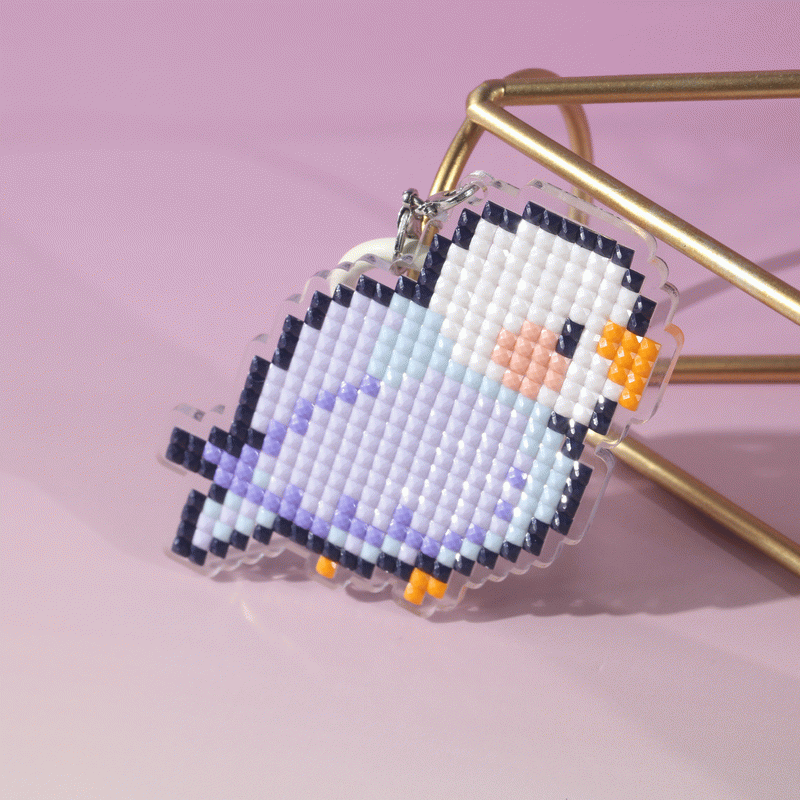 Lumigem Mini Bird Keychain Diamond Art Kit – Cute DIY Crystal Craft Accessory