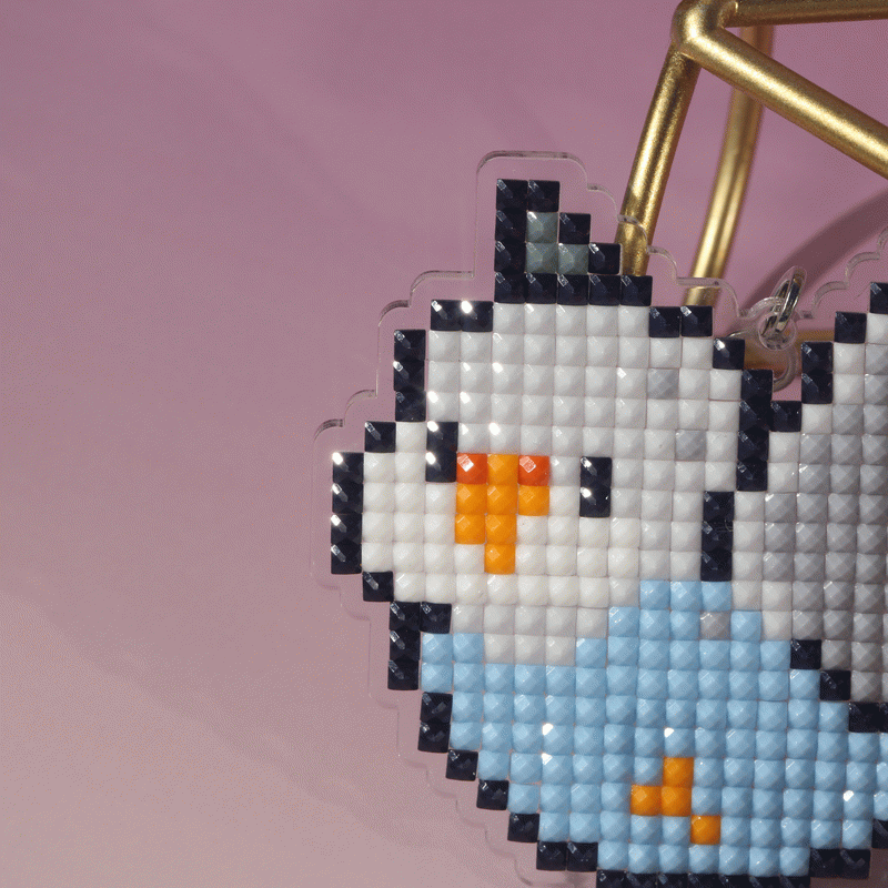 Lumigem Mini Bird Keychain Diamond Art Kit – Cute DIY Crystal Craft Accessory