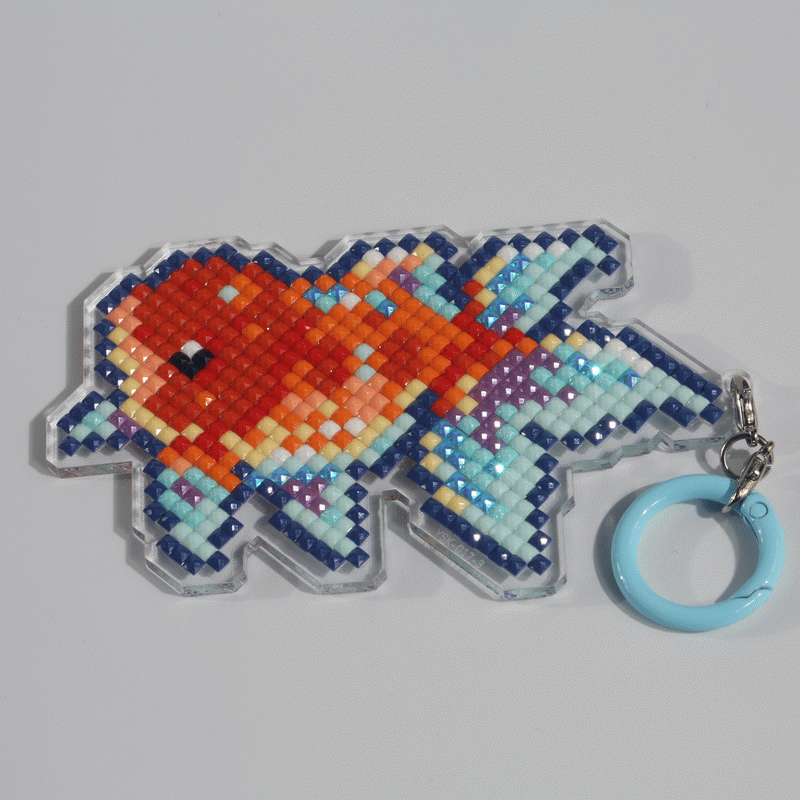 Lumigem Mini Koi Fish Diamond Art Keychain Set