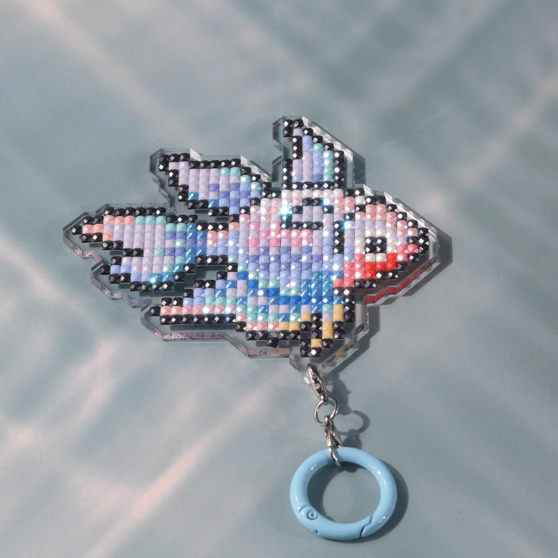Lumigem Mini Fish Diamond Painting Kit | Cute Pixel Ocean DIY Diamond Art