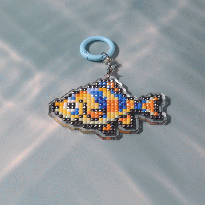 Lumigem Mini Fish Diamond Painting Kit | Cute Pixel Ocean DIY Diamond Art
