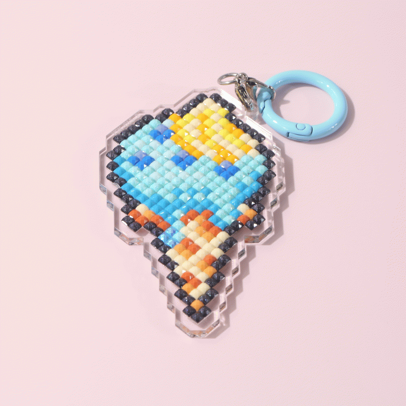 Lumigem Mini Diamond Painting Keychain Set – Fun Pixel Art DIY Crafts for Kids & Adults