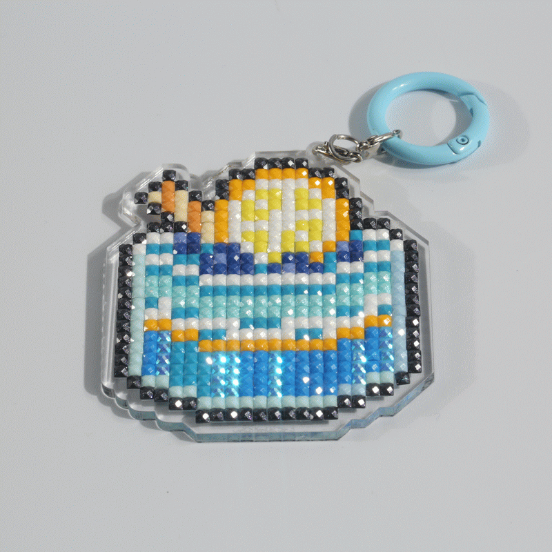 Lumigem Mini Diamond Painting Keychain Set – Fun Pixel Art DIY Crafts for Kids & Adults