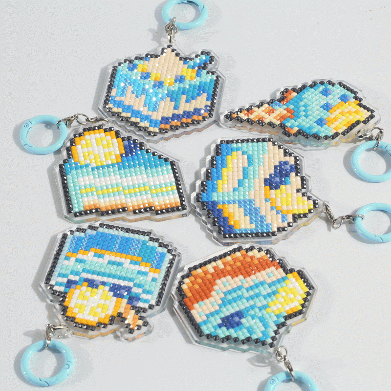 Lumigem Mini Diamond Painting Keychain Set – Fun Pixel Art DIY Crafts for Kids & Adults