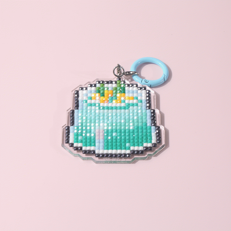 Lumigem Mini Cute Dessert Diamond Art Keychain Set