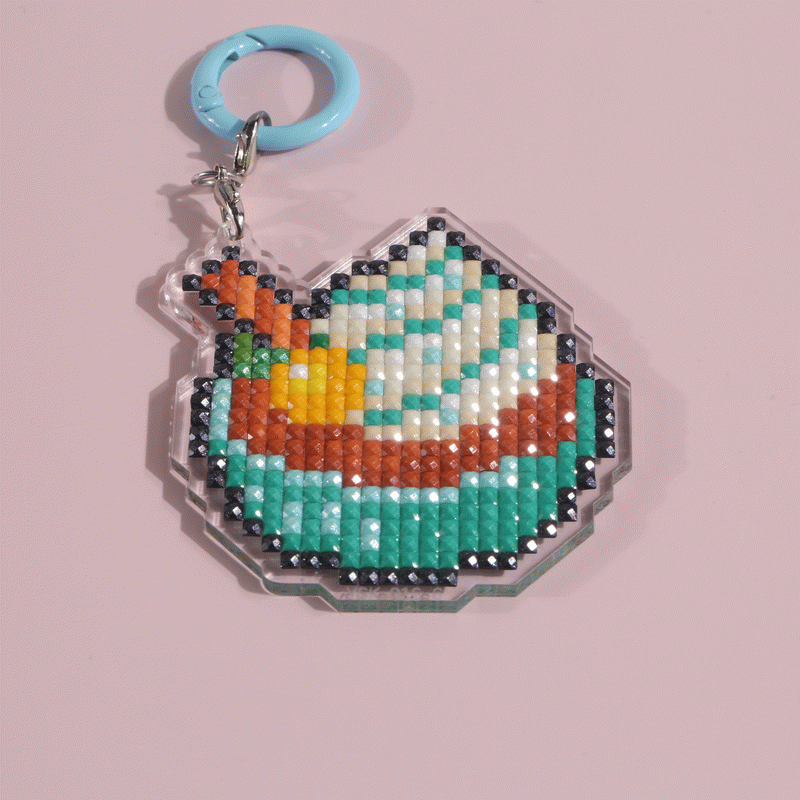 Lumigem Mini Cute Dessert Diamond Art Keychain Set