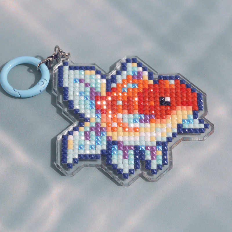 Lumigem Mini Koi Fish Diamond Art Keychain Set