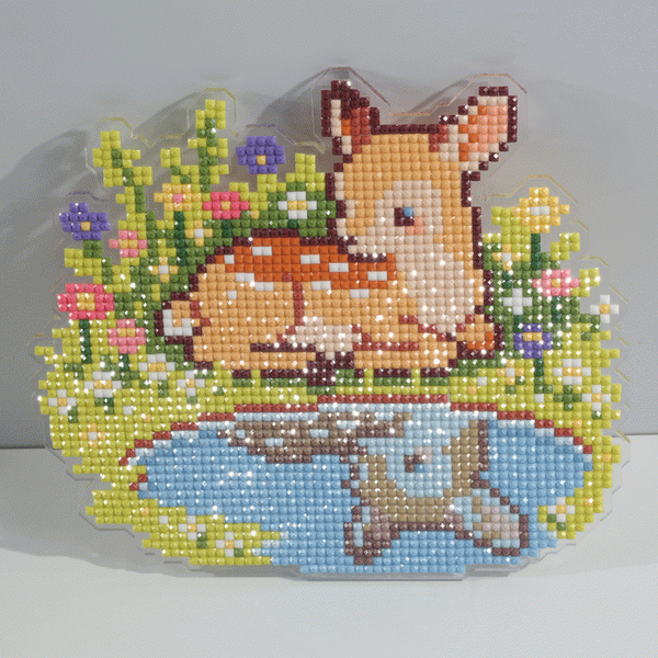 Reflections Collection – Blooming Deer Diamond Painting Acrylic Standee