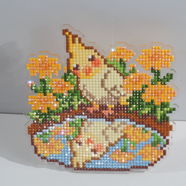 Reflections Collection – Cockatiel Breeze Diamond Painting Acrylic Standee