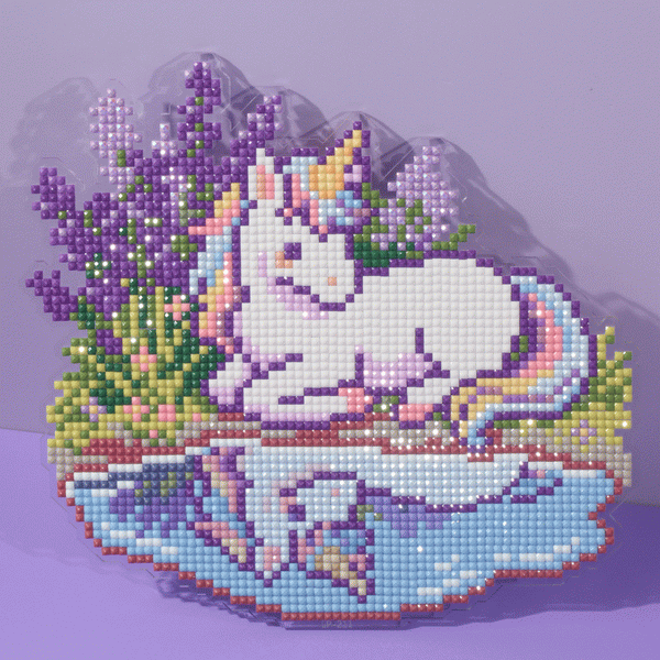 Reflections Collection – Floral Unicorn Diamond Painting Acrylic Standee