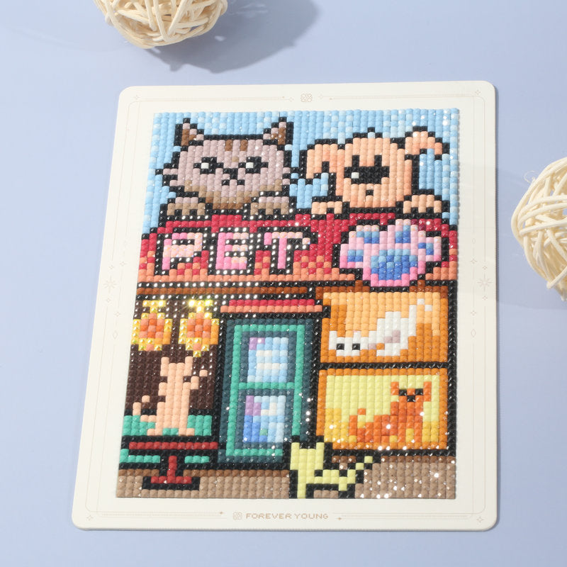 Minigem® : Little Shop Stories Small Diamond Art Kits, 5x7 Inch Cards