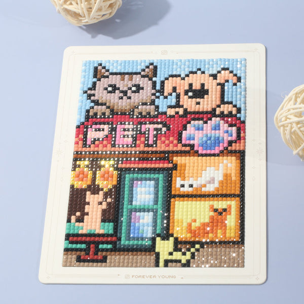 Minigem® : Little Shop Stories Small Diamond Art Kits, 5x7 Inch Cards