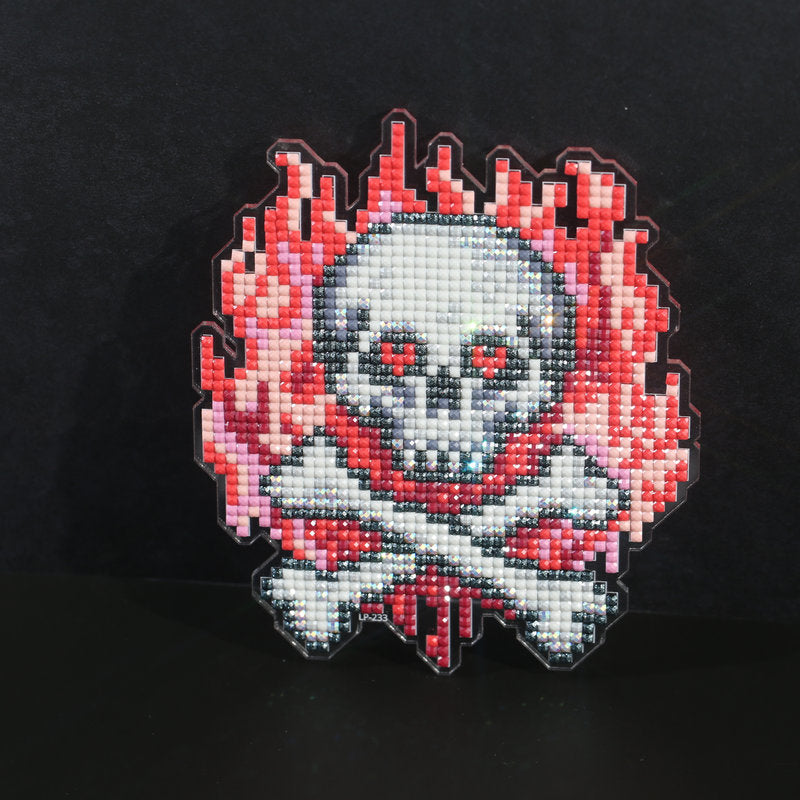 Lumigem Halloween Skull & Crossbones Diamond Art Decoration