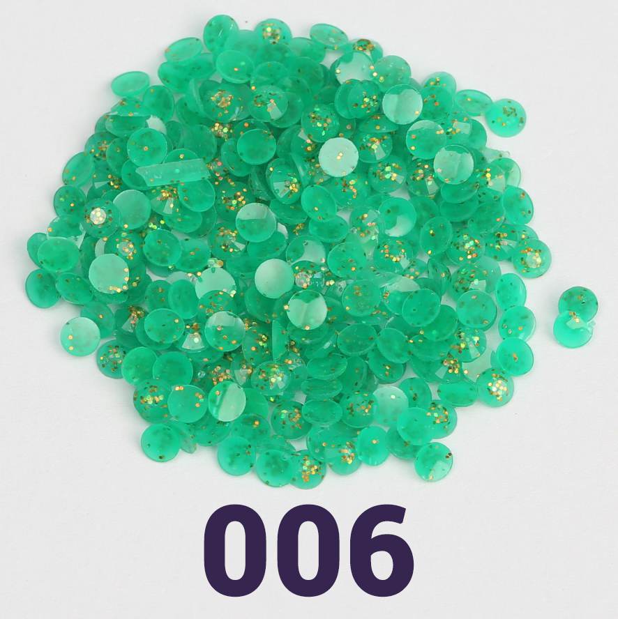 Runde Jelly-Glitzerperlen, 1 Beutel (2000 Stück), einfarbig