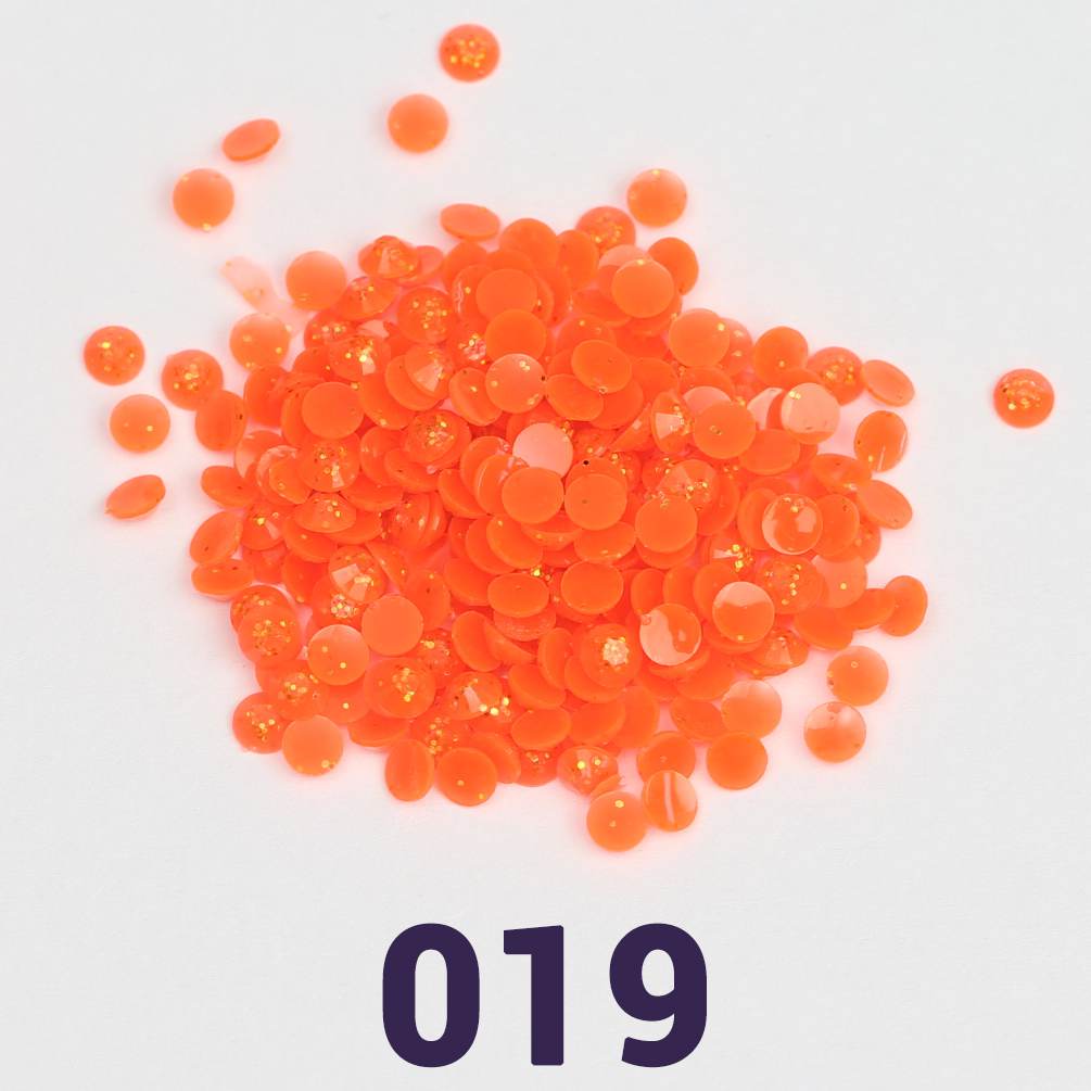 Runde Jelly-Glitzerperlen, 1 Beutel (2000 Stück), einfarbig