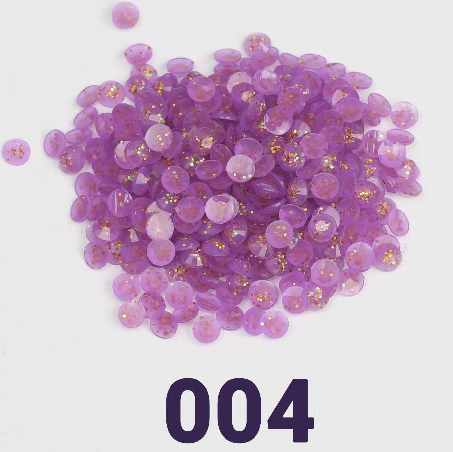 Runde Jelly-Glitzerperlen, 1 Beutel (2000 Stück), einfarbig