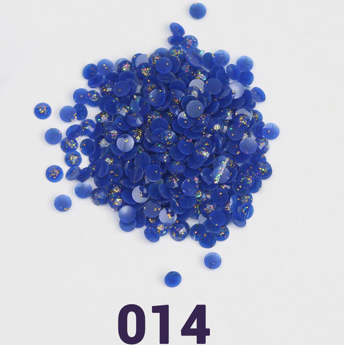 Runde Jelly-Glitzerperlen, 1 Beutel (2000 Stück), einfarbig