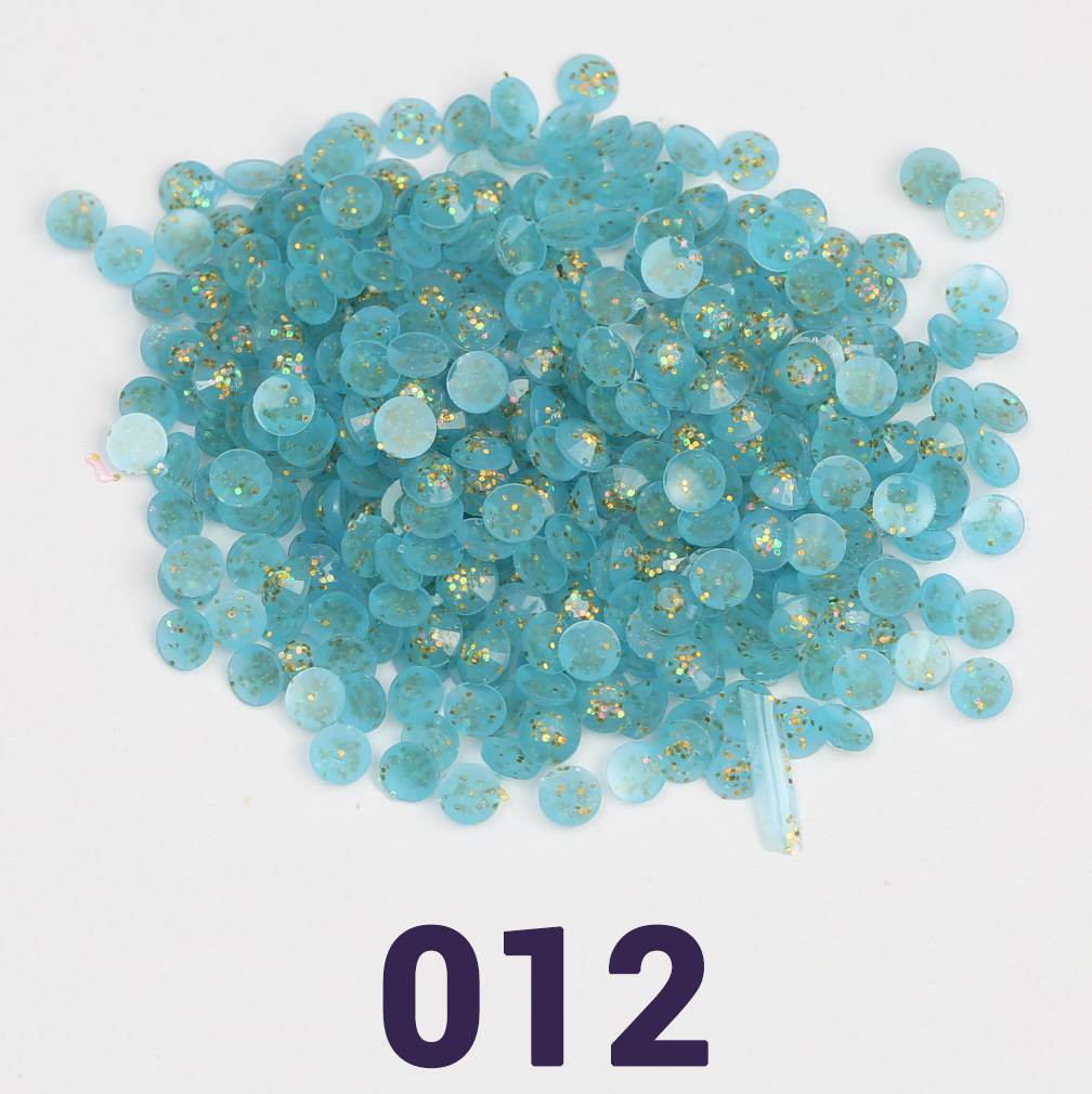 Runde Jelly-Glitzerperlen, 1 Beutel (2000 Stück), einfarbig