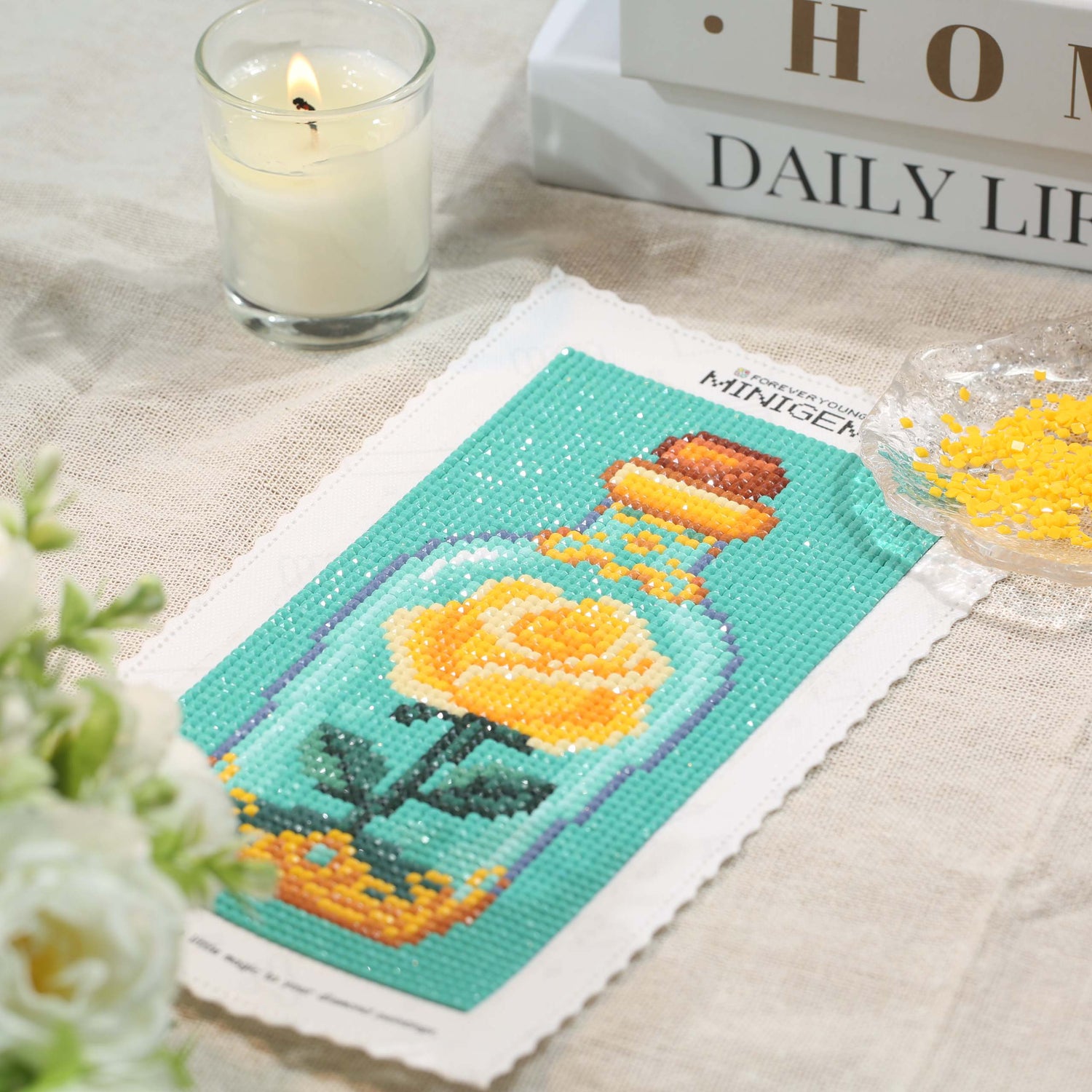 Minigem® :Yellow Rose Drift Bottle