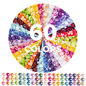 60000pcs 60 Colors AB Round Diamond Painting Beads Set