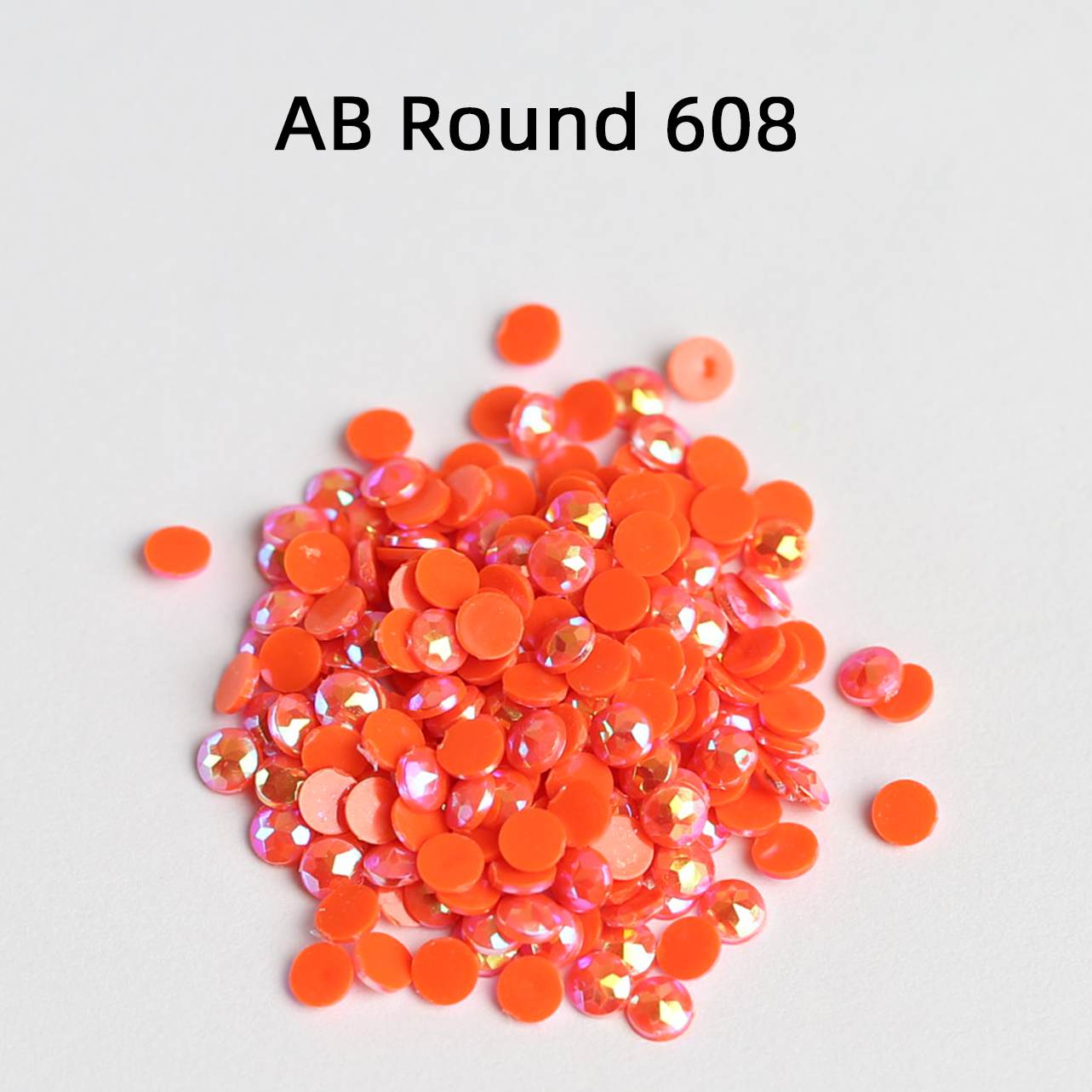 Runde AB-Perlen, 1 Beutel (2000 Stück), einfarbig