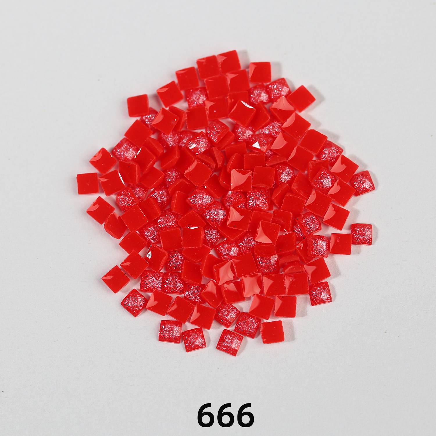 Quadratische AB-Perlen, 1 Beutel (2000 Stück), einfarbig