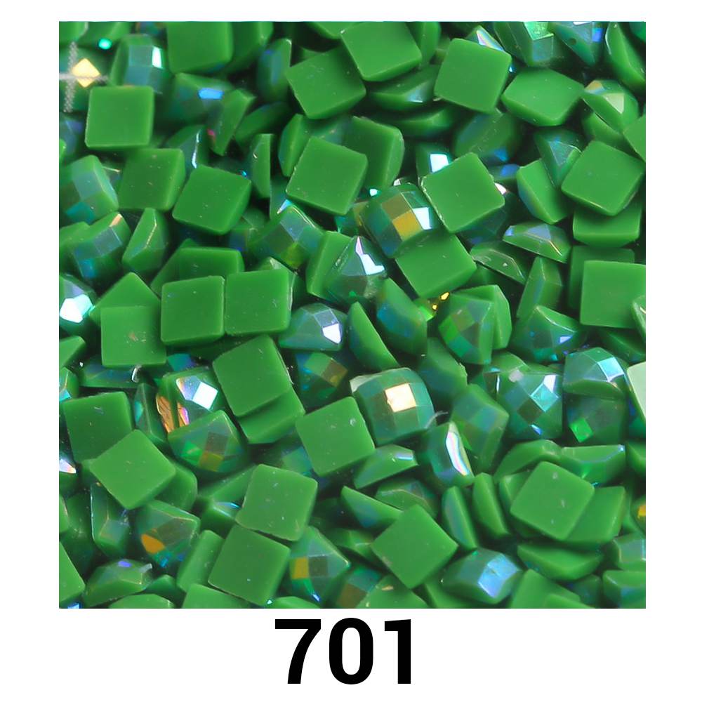 Quadratische AB-Perlen, 1 Beutel (2000 Stück), einfarbig