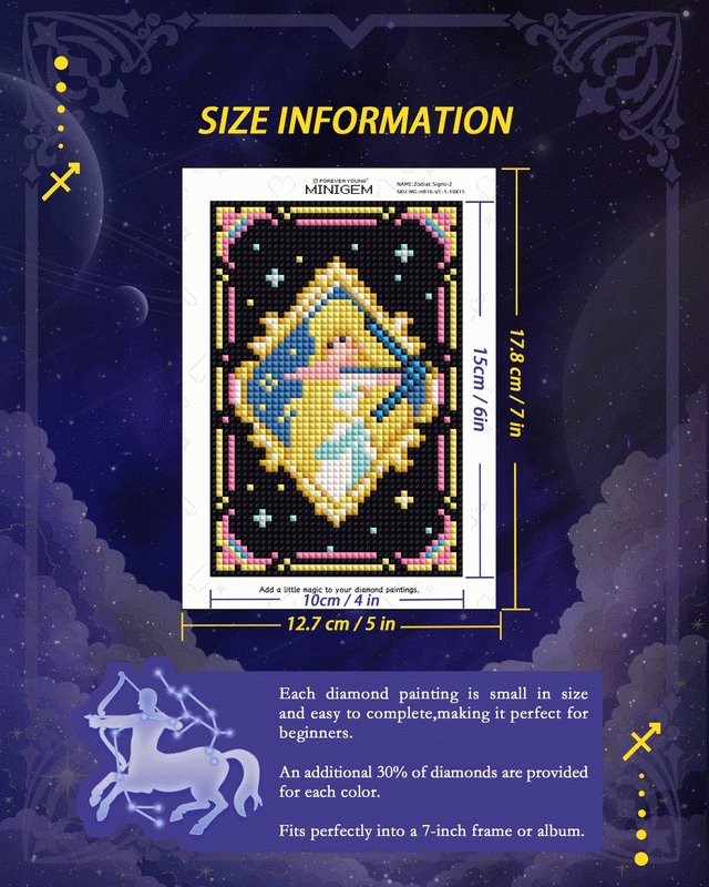 MiniGem® Celestial Collection: Magical Diamond Painting 12PCS DIY Kit